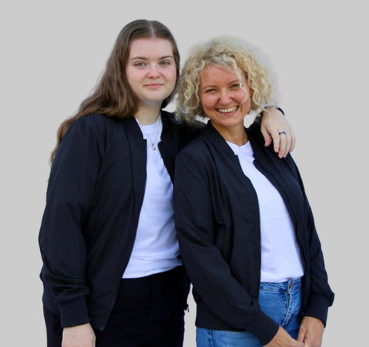 Ladies Bomber Jacke (Schwarz)