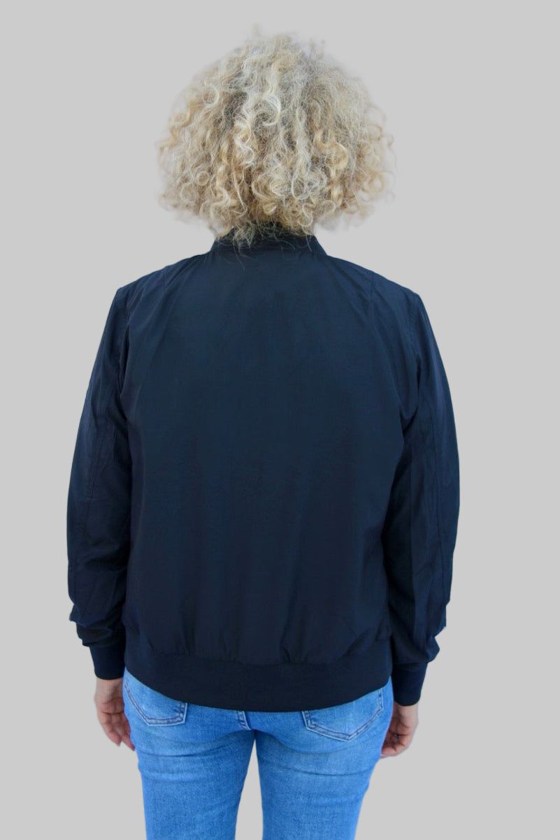 Ladies Bomber Jacke (Schwarz)