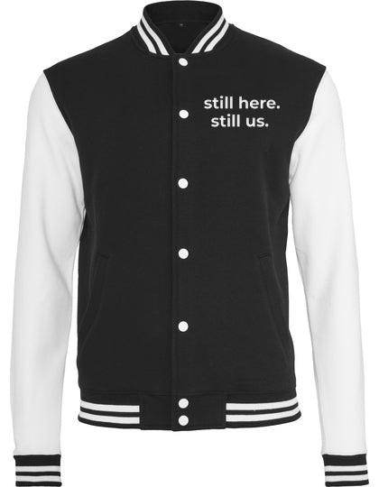 Sweat College Jacke – (Schwarz/Weiß)